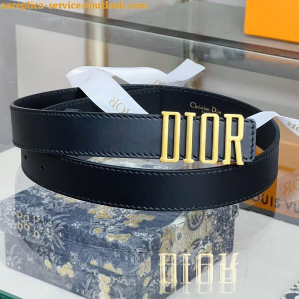 Replica Dior D-Fence 30MM Belt In Black Calfskin 8