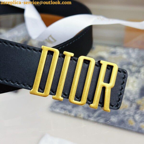 Replica Dior D-Fence 30MM Belt In Black Calfskin 9