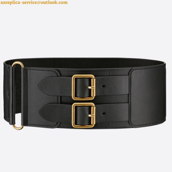 Replica Dior D-Waist Belt 100MM In Black Smooth Calfskin 8