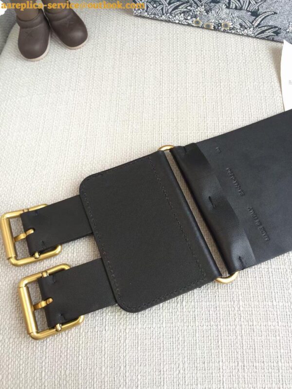 Replica Dior D-Waist Belt 100MM In Black Smooth Calfskin 9