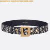 Replica Dior Diorquake 35MM Belt In Black Calfskin