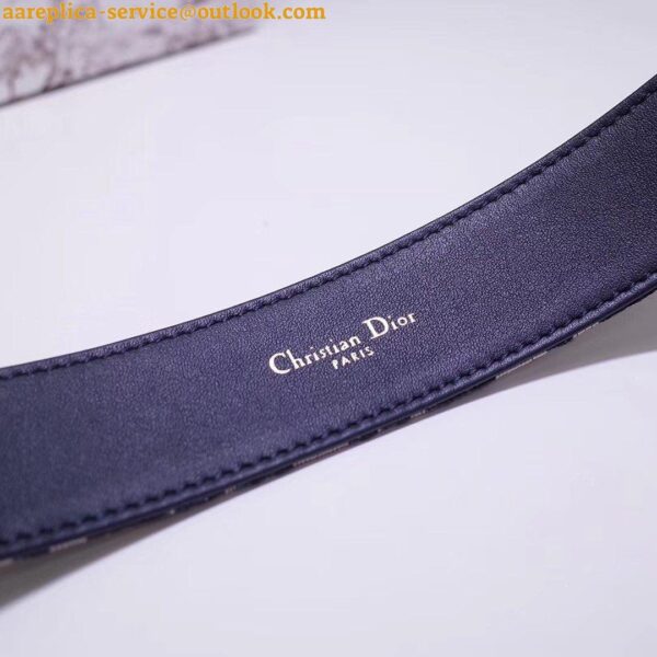 Replica Dior Diorquake 35MM Belt In Blue Oblique Canvas 5