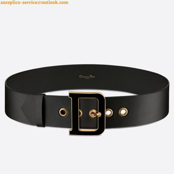 Replica Dior Diorquake 55MM Belt In Black Smooth Calfskin 3