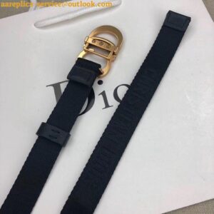 Replica Dior Saddle 20MM Belt In Black Jacquard 2