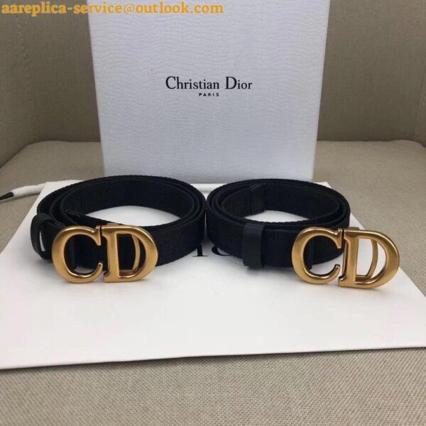 Replica Dior Saddle 20MM Belt In Black Jacquard 4