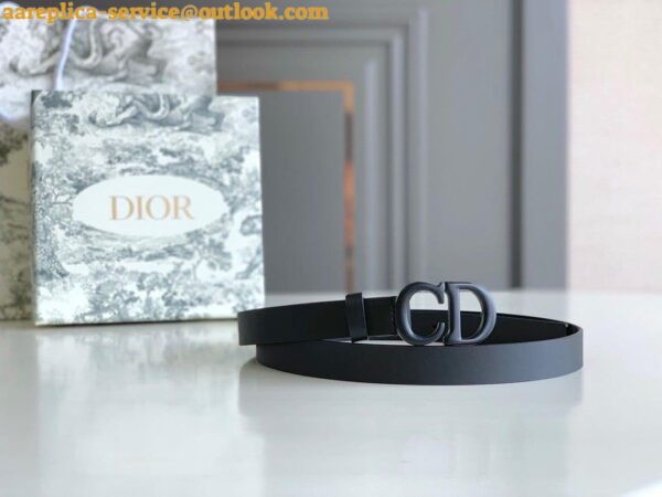 Replica Dior Saddle 20MM Belt In Black Matte Calfskin 3