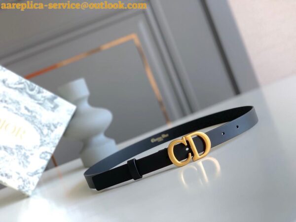 Replica Dior Saddle 20MM Belt In Black Matte Calfskin 6