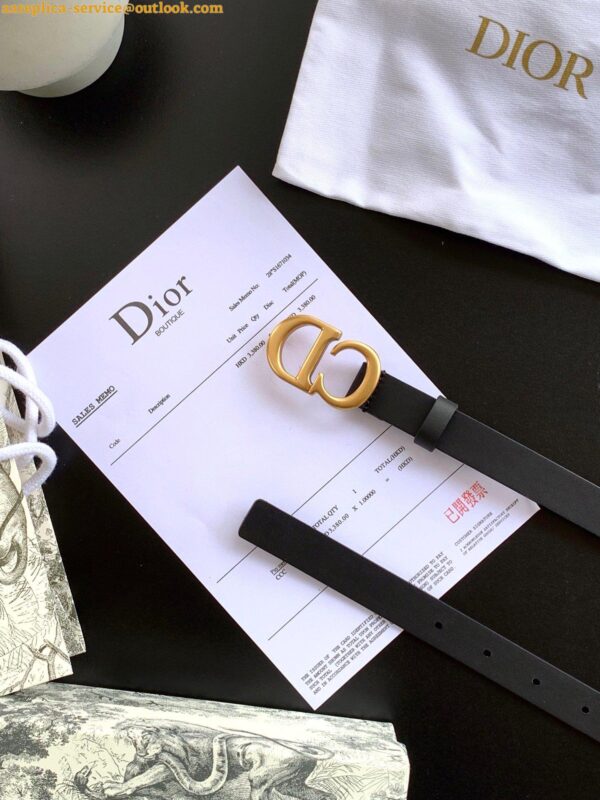 Replica Dior Saddle 20MM Belt In Black Matte Calfskin 9