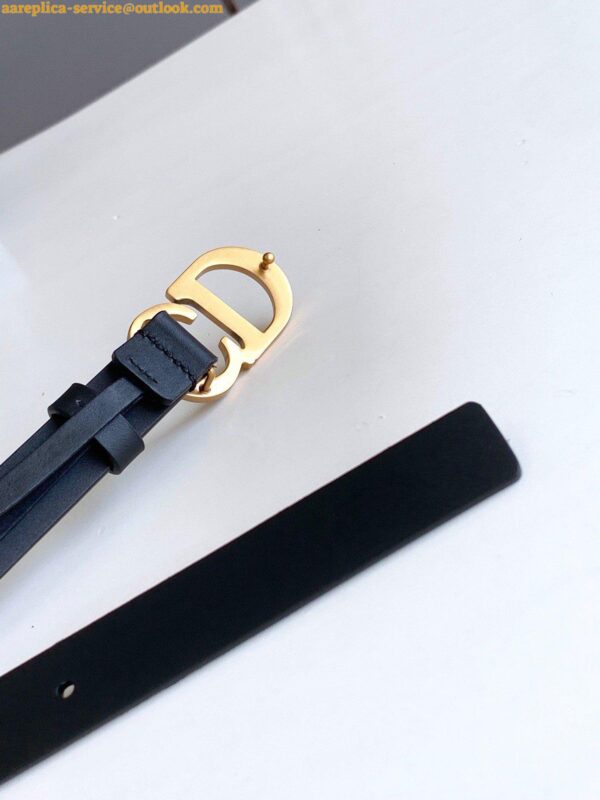 Replica Dior Saddle 20MM Belt In Black Matte Calfskin 10