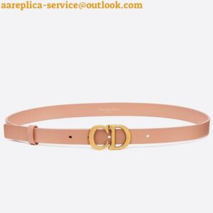 Replica Dior Saddle 20MM Belt In Nude Calfskin