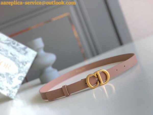 Replica Dior Saddle 20MM Belt In Nude Calfskin 5