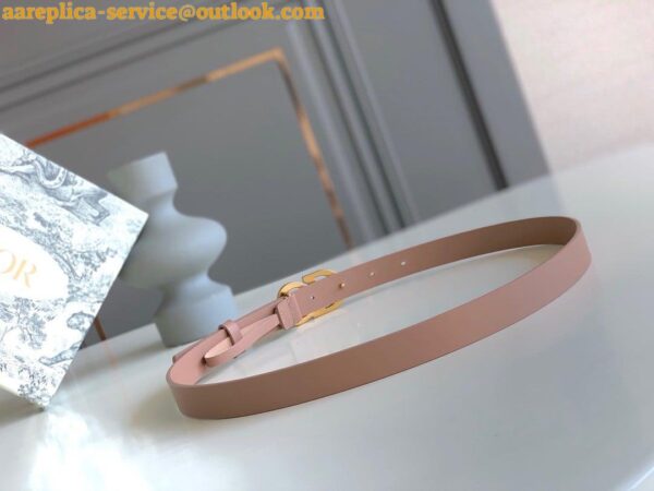 Replica Dior Saddle 20MM Belt In Nude Calfskin 6