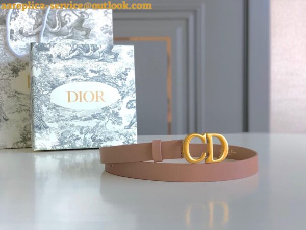 Replica Dior Saddle 20MM Belt In Nude Calfskin 7