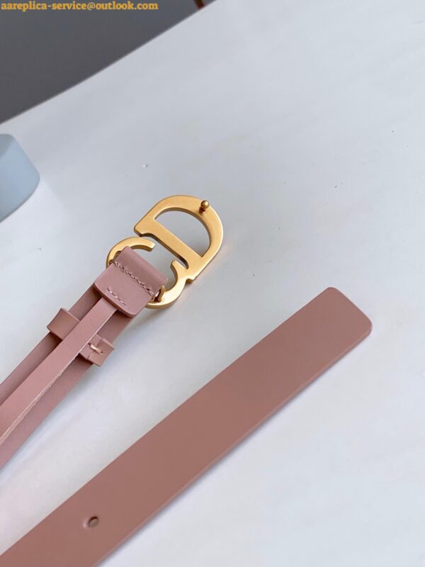 Replica Dior Saddle 20MM Belt In Nude Calfskin 11