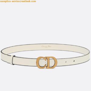 Replica Dior Saddle 20MM Belt In White Calfskin 2