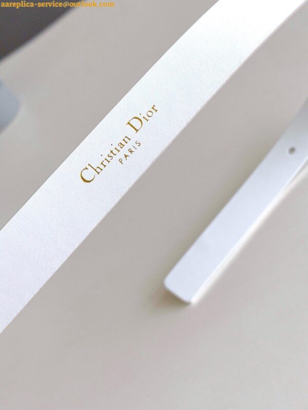 Replica Dior Saddle 20MM Belt In White Calfskin 9