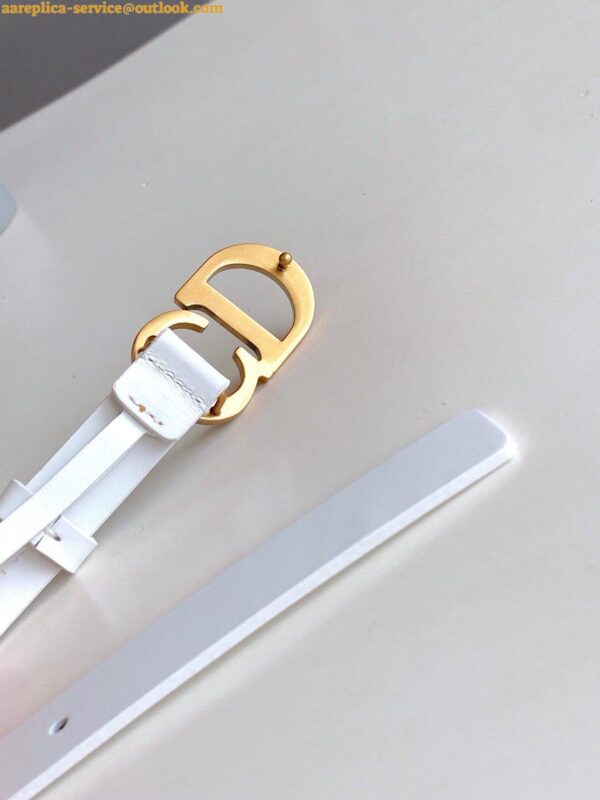 Replica Dior Saddle 20MM Belt In White Calfskin 10