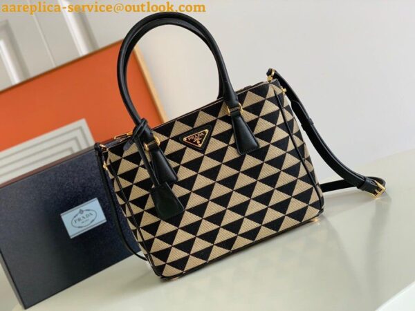 Replica Prada Galleria Small Bag In Jacquard Fabric 3