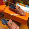 Replica Hermes Alma Sandal 2.2'' Heel H201094 Brown