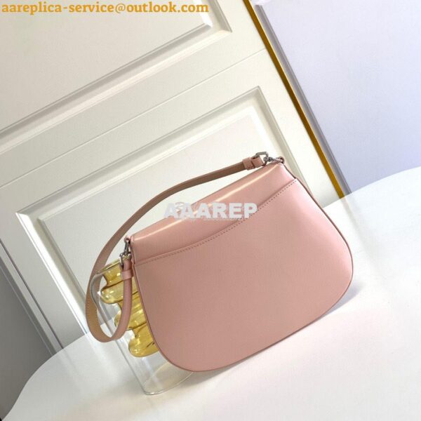 Replica Prada Cleo Brushed Leather Shoulder Bag With Flap 1BD311 Pink 5