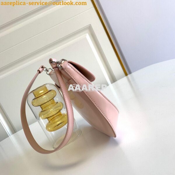 Replica Prada Cleo Brushed Leather Shoulder Bag With Flap 1BD311 Pink 6
