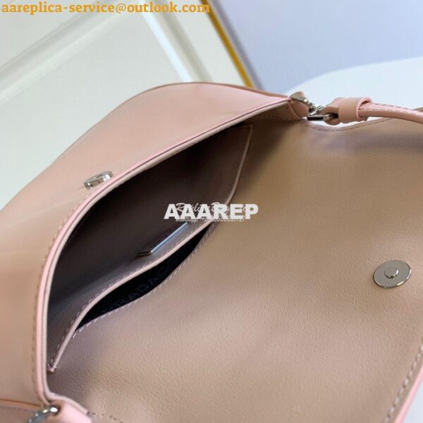 Replica Prada Cleo Brushed Leather Shoulder Bag With Flap 1BD311 Pink 11