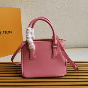 Replica Prada Mini Galleria Bag In Pink Saffiano Leather