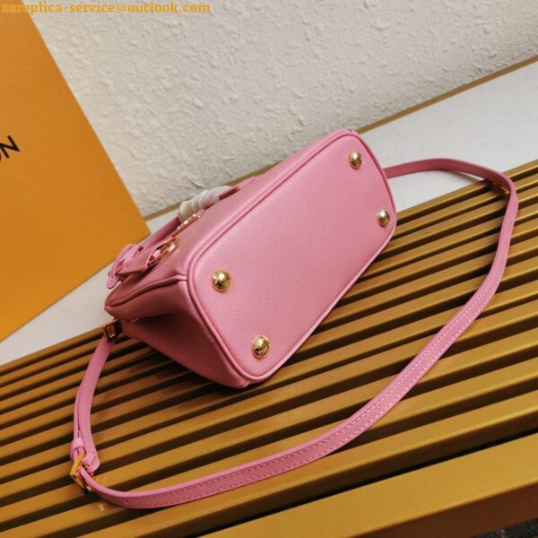 Replica Prada Mini Galleria Bag In Pink Saffiano Leather 5