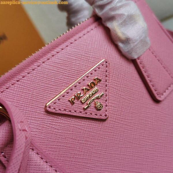 Replica Prada Mini Galleria Bag In Pink Saffiano Leather 6