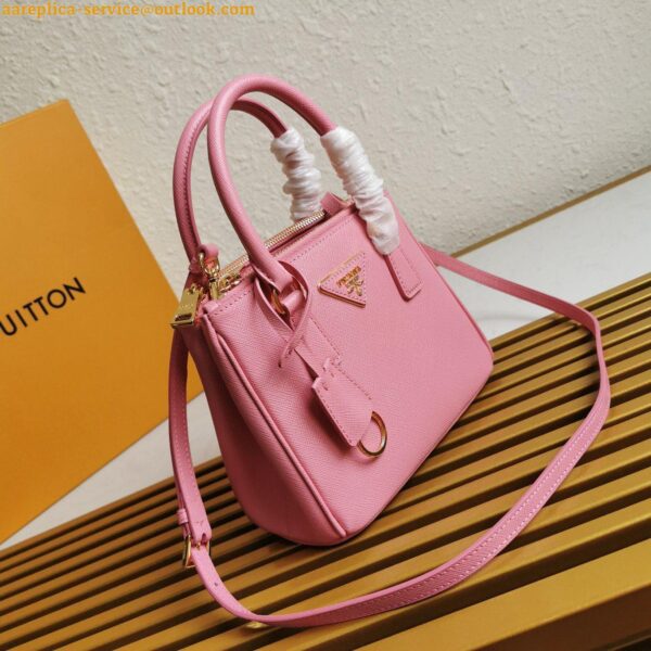 Replica Prada Mini Galleria Bag In Pink Saffiano Leather 11