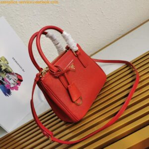 Replica Prada Mini Galleria Bag In Red Saffiano Leather