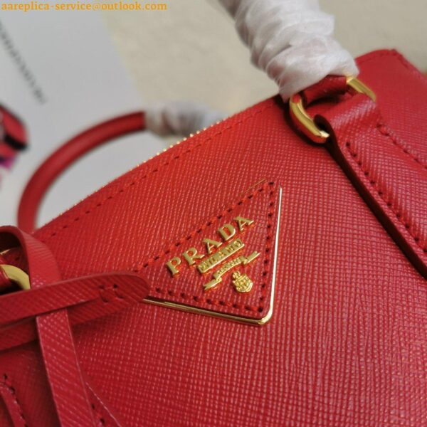 Replica Prada Mini Galleria Bag In Red Saffiano Leather 5