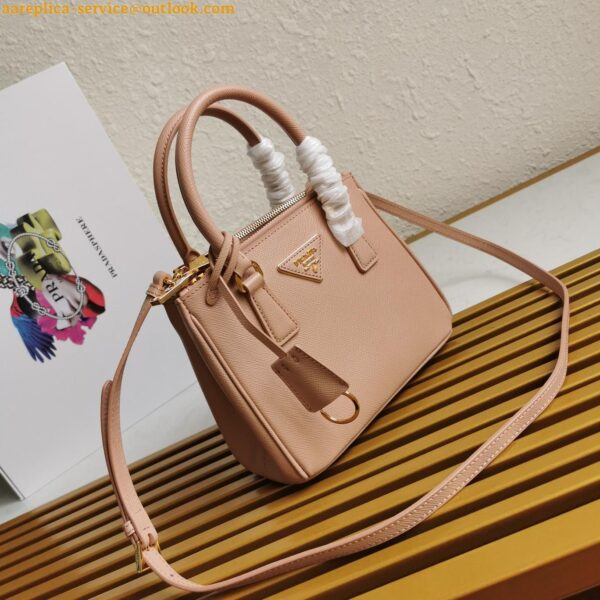 Replica Prada Mini Galleria Bag In Powder Pink Saffiano Leather 13