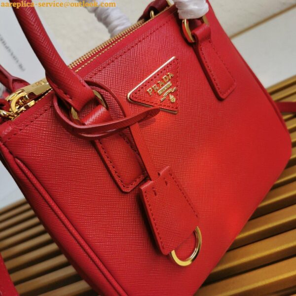 Replica Prada Mini Galleria Bag In Red Saffiano Leather 6