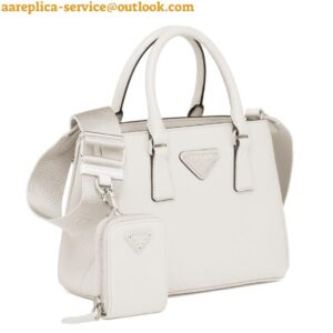 Replica Prada Mini Galleria Bag In White Saffiano Leather