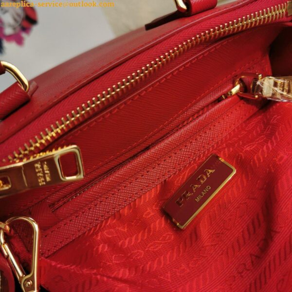 Replica Prada Mini Galleria Bag In Red Saffiano Leather 8