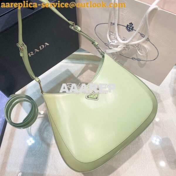 Replica Prada Cleo Brushed Leather Shoulder Bag with Strap Extension 1 4