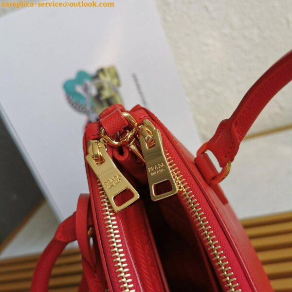 Replica Prada Mini Galleria Bag In Red Saffiano Leather 9