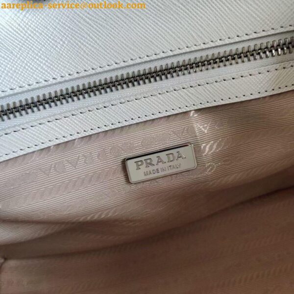 Replica Prada Mini Galleria Bag In White Saffiano Leather 8