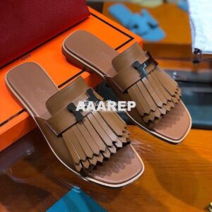 Replica Hermes Auteuil Sandal H201089 Brown 2