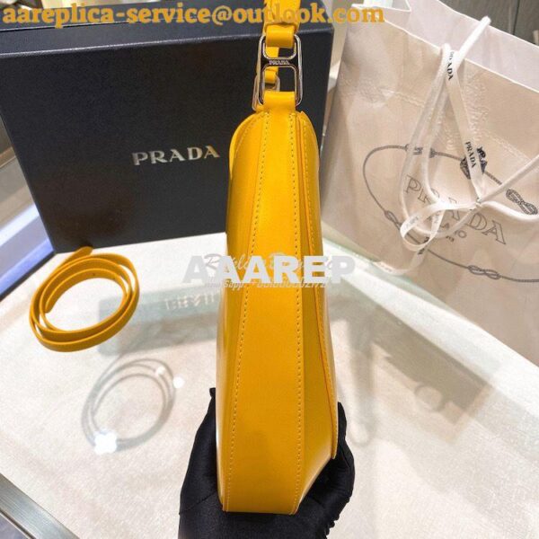 Replica Prada Cleo Brushed Leather Shoulder Bag with Strap Extension 1 6