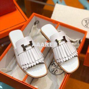 Replica Hermes Auteuil Sandal H201089 White