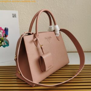 Replica Prada Monochrome Medium Bag In Nude Saffiano Leather