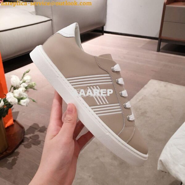 Replica Hermes Avantage Sneaker Male/ Female H201114 Beige 5