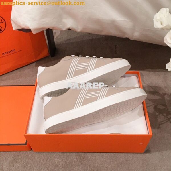 Replica Hermes Avantage Sneaker Male/ Female H201114 Beige 7