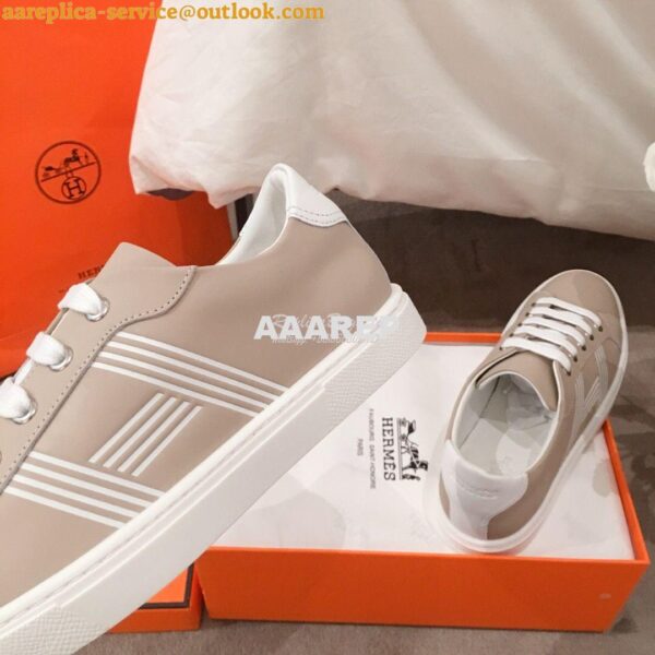 Replica Hermes Avantage Sneaker Male/ Female H201114 Beige 10