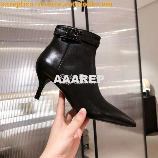 Replica Hermes Blanche Ankle Boot in Goatskin with Hapi rhinestones Bu 10