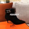 Replica Hermes Blanche Ankle Boot in Goatskin with Hapi rhinestones Bu