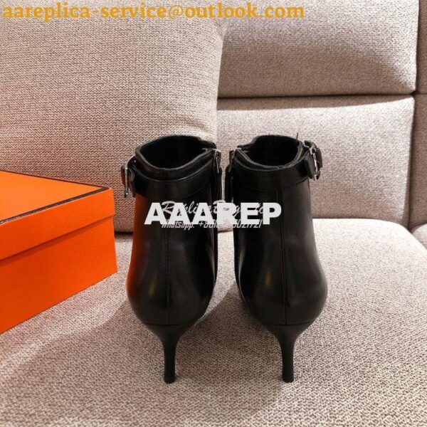 Replica Hermes Blanche Ankle Boot in Goatskin with Hapi rhinestones Bu 13