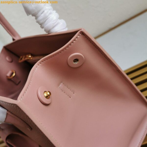 Replica Prada Monochrome Small Bag In Pink Saffiano Leather 11